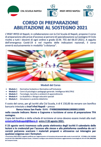 Locandina Concorso - TFA 2021 W-1